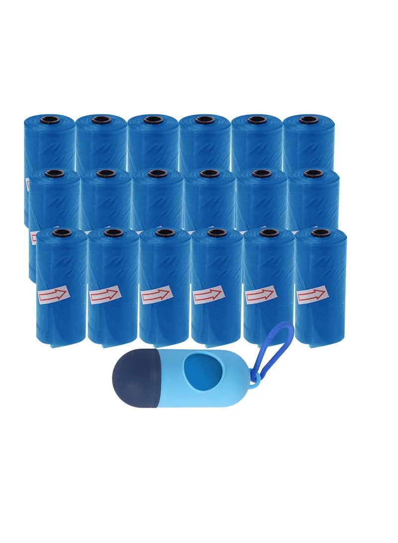 STAR BABiES Star Babies Disposable Scented BAG Pack of 18 (276 Bags) & Dispenser - Navy Blue